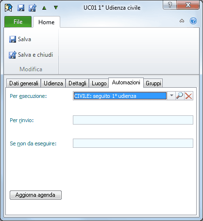 Voci agenda base-Automazioni