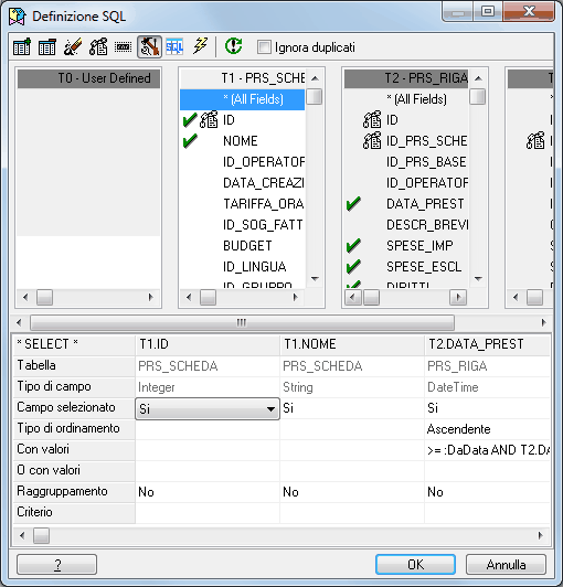Ricerche-Definizione SQL