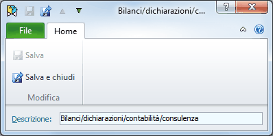 Categorie per aree strategiche