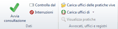 Pulsanti Consultazione online