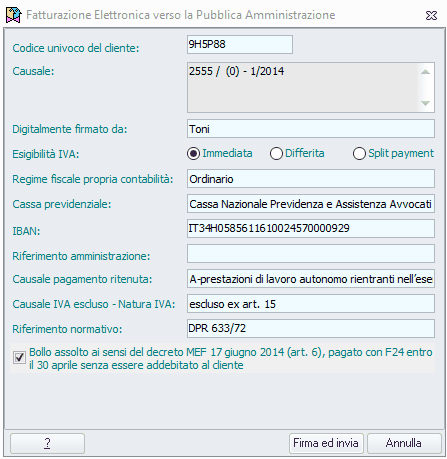 Fattura elettronica