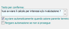 Azione di tipo conferma