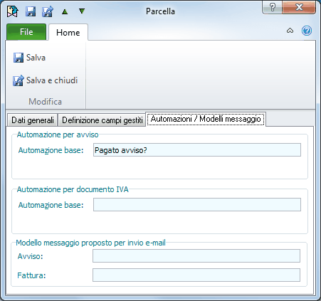 Modelli fattura-Automazioni_Modelli messaggio
