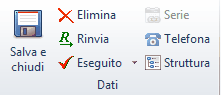 Pulsanti voci agenda