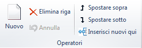 Pulsanti gruppi operatori