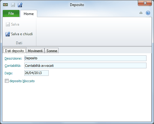 Depositi-Dati deposito