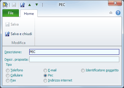 Tipi comunicazioni