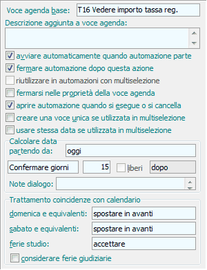 Azione di tipo agenda