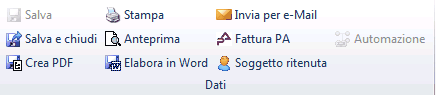 Pulsanti fatture