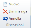 Pulsanti Riscossioni fatture