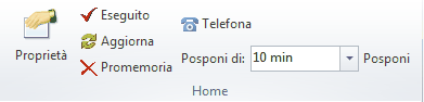 Pulsanti messaggio di promemoria