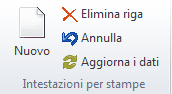 Pulsanti Intestazioni per stampe