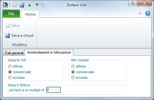 Valute-Arrotondamenti in fatturazione