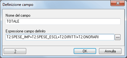 Ricerche-Definizione di un campo calcolato