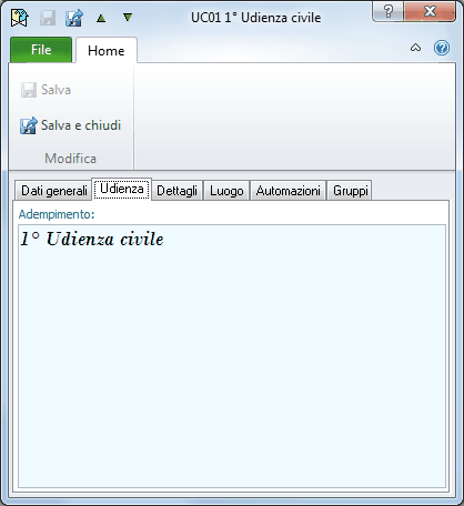 Voci agenda base-Udienza
