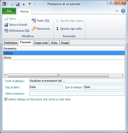 Ricerche-Parametri