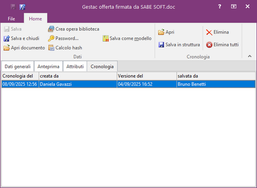 Documenti-Cronologia