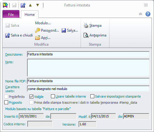 Moduli di stampa-Definizione