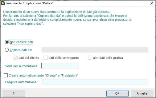 Pratiche-Inserimento pratica