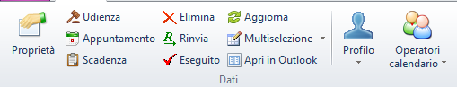 Agenda-Pulsanti Dati