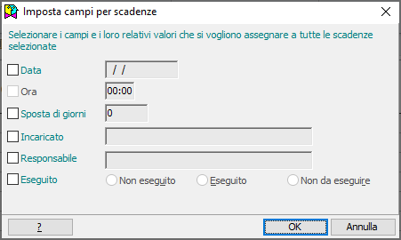 Imposta campi per scadenze