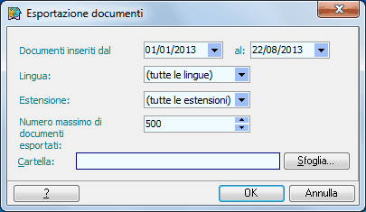 Esportazione documenti