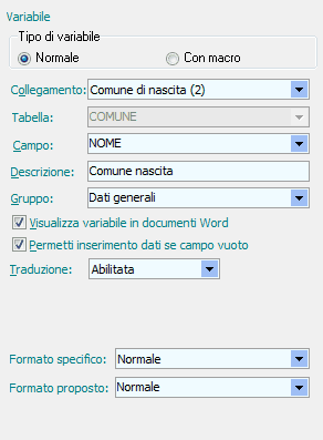 Creazione nuove variabili
